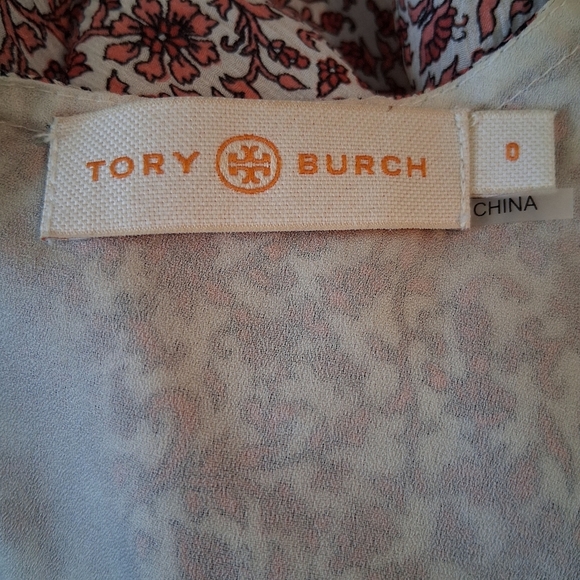 Tory Burch Floral Cotton and Silk Keepsake  Dress Size 0 - Picture 11 of 12